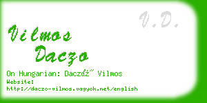 vilmos daczo business card